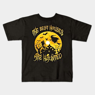 Graphic Design Halloween Haunted Spooky House Kids T-Shirt